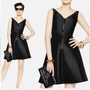 Kate Spade Black V-Neck Zip Up Mini Dress